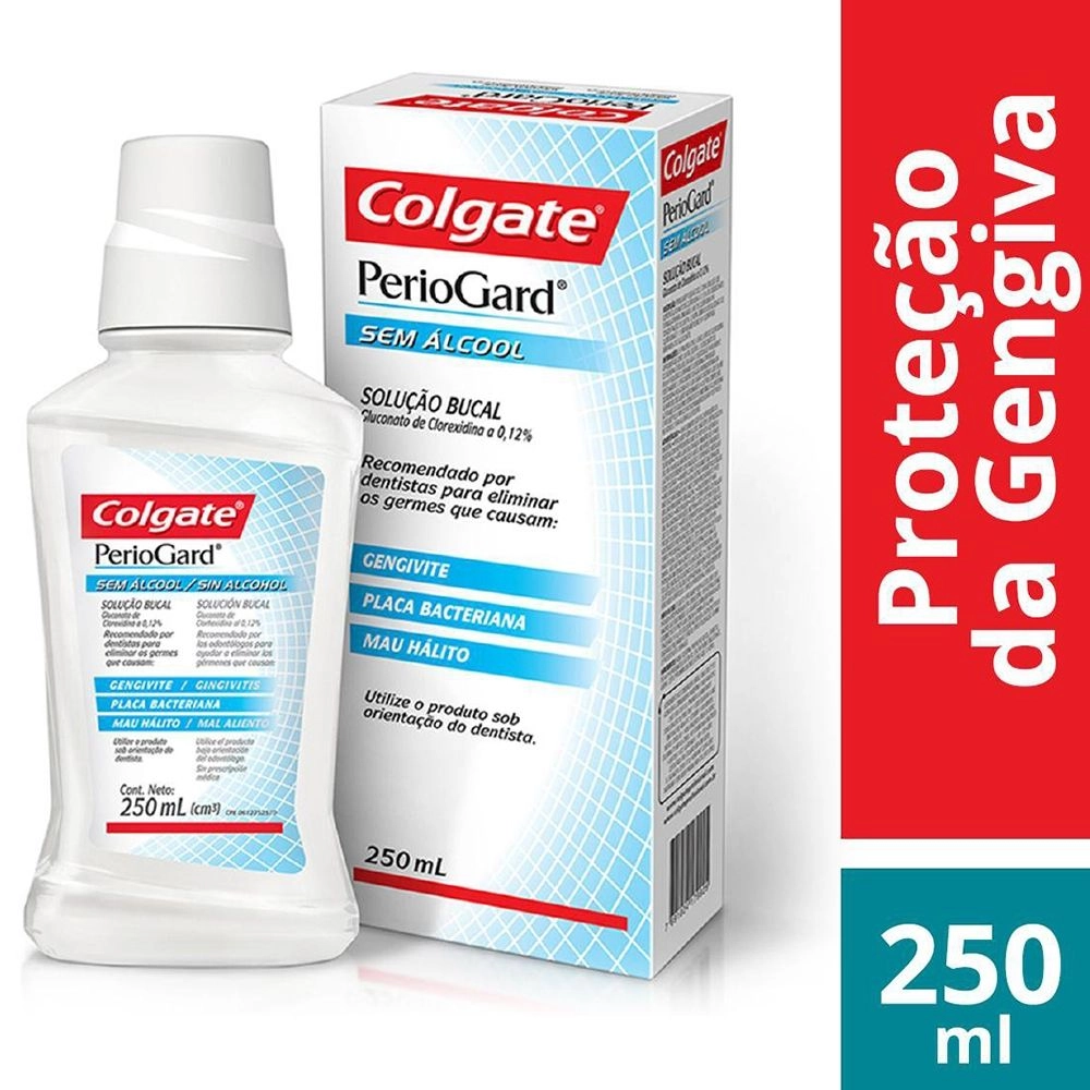 Solução PerioGard Sem Álcool Colgate 250 ml
