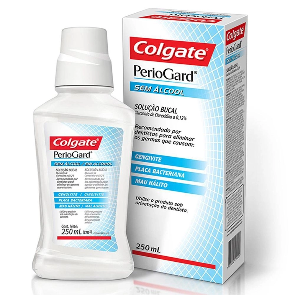 Solução PerioGard Sem Álcool Colgate 250 ml