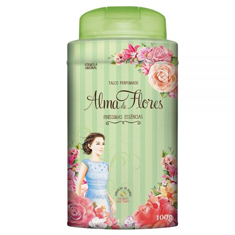 Talco Perfumado Alma De Flores Finíssimas Essência 100g