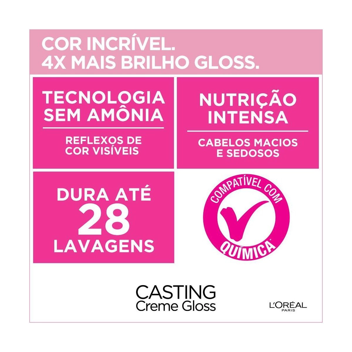 Tintura Casting Creme Gloss 400 Castanho Natural L'Oréal Paris