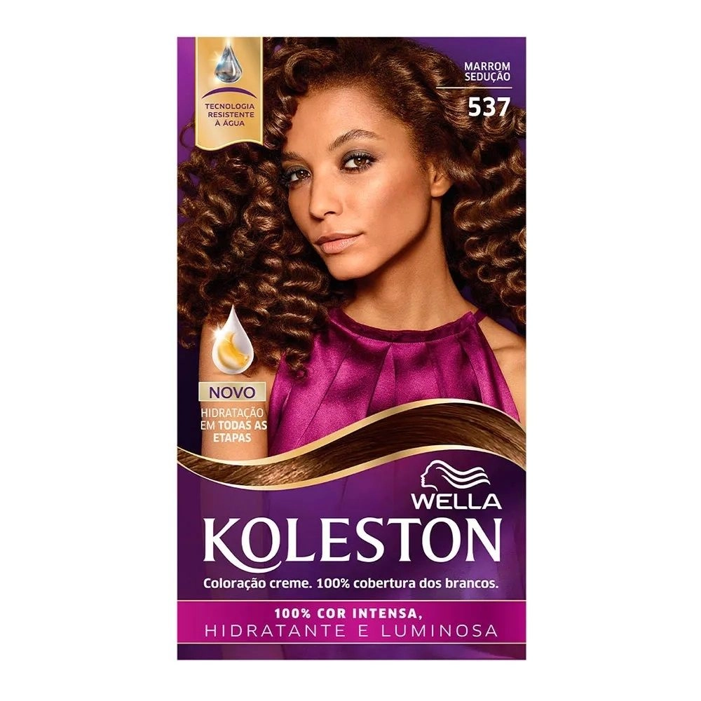 Tintura Wella Koleston Kit Creme 537 Marrom Sedução - Drogaria