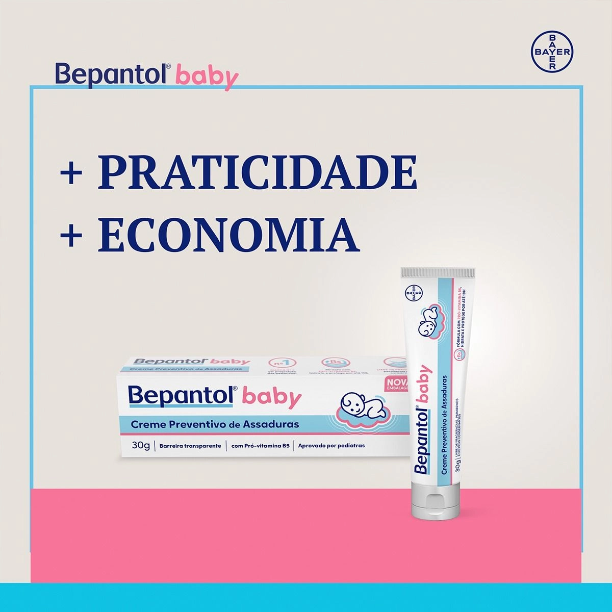 Bepantol Baby Creme Preventivo de Assaduras Para Bebês Com 30G Bayer