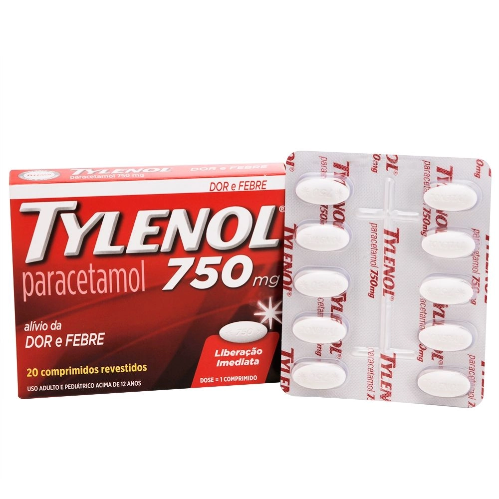 Tylenol 750Mg Com 20 Comprimidos