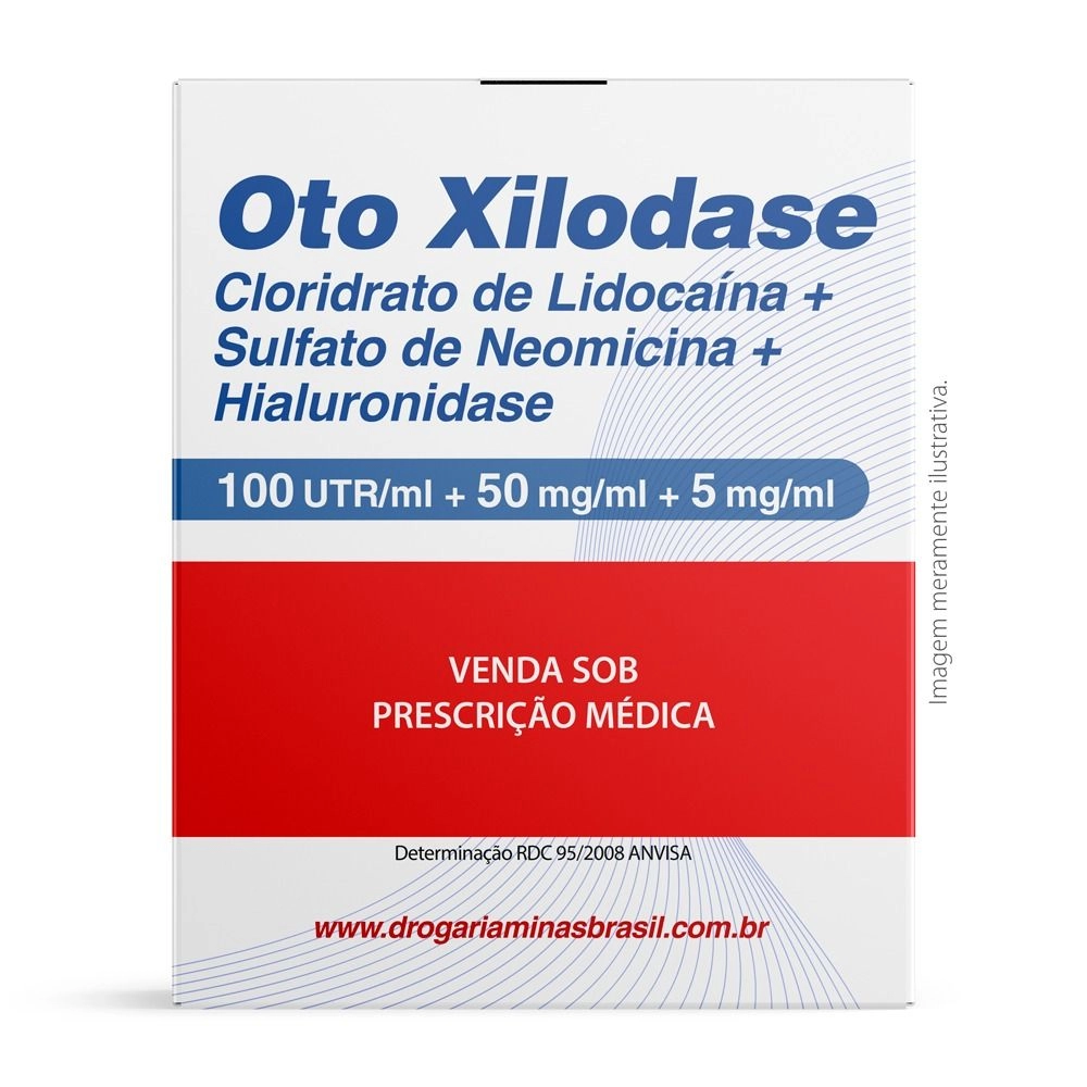 Oto-Xilodase 50Mg + 5Mg + 100Urt 1 Ampola C/ 8Ml