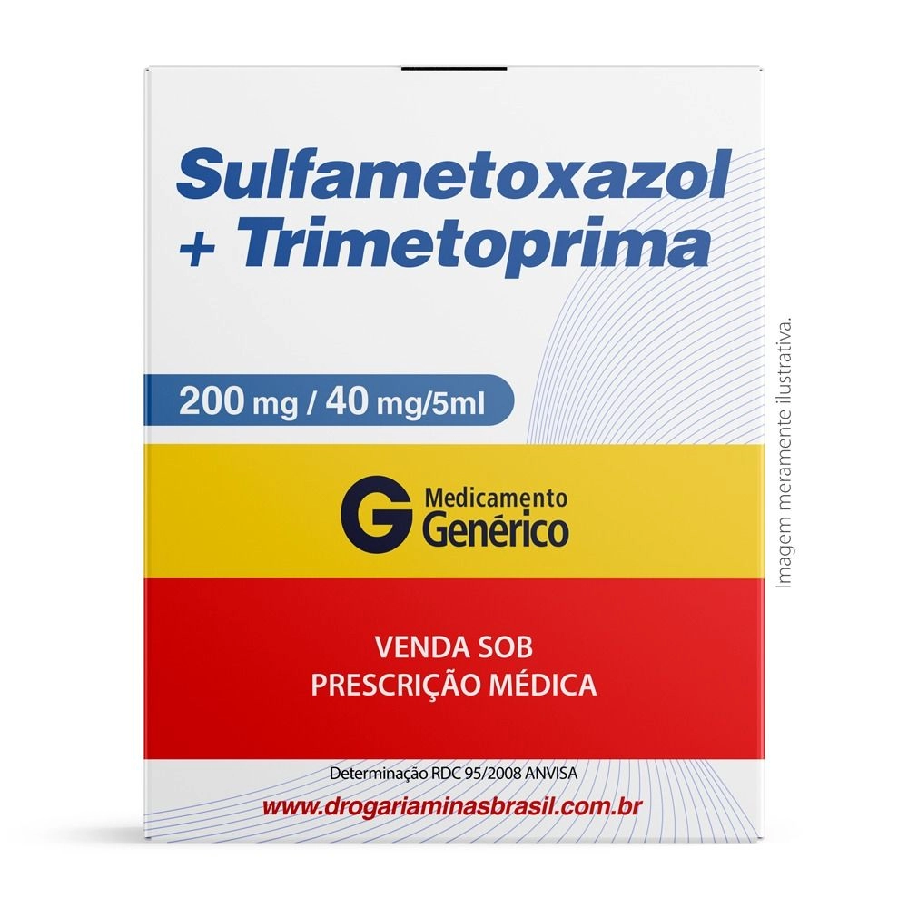 Sulfametoxazol + Trimetoprima Suspensão 200Mg + 40Mg/5Ml  C/ 100 Ml Genérico Ems