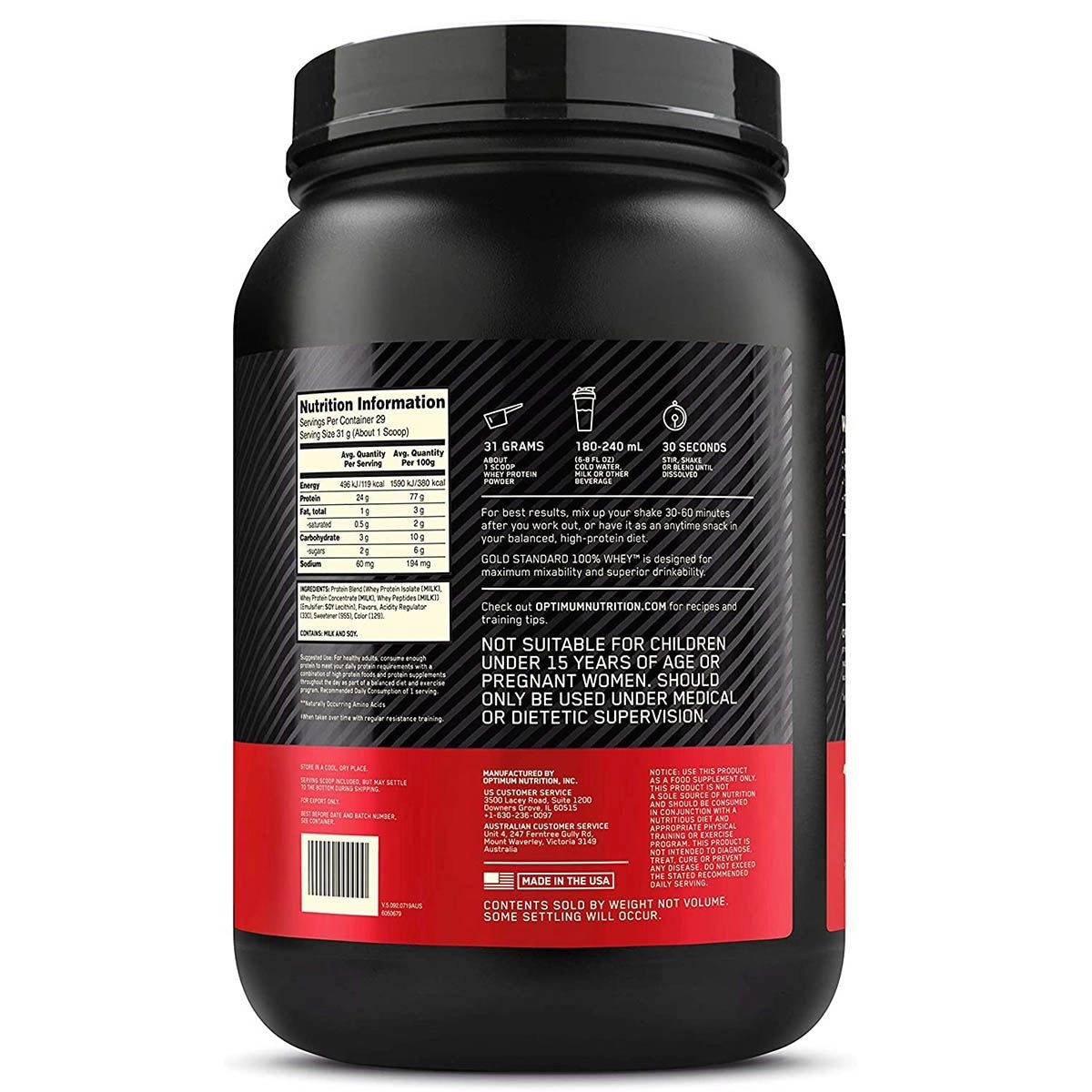 100% Whey Protein Gold Standard Baunilha 907G