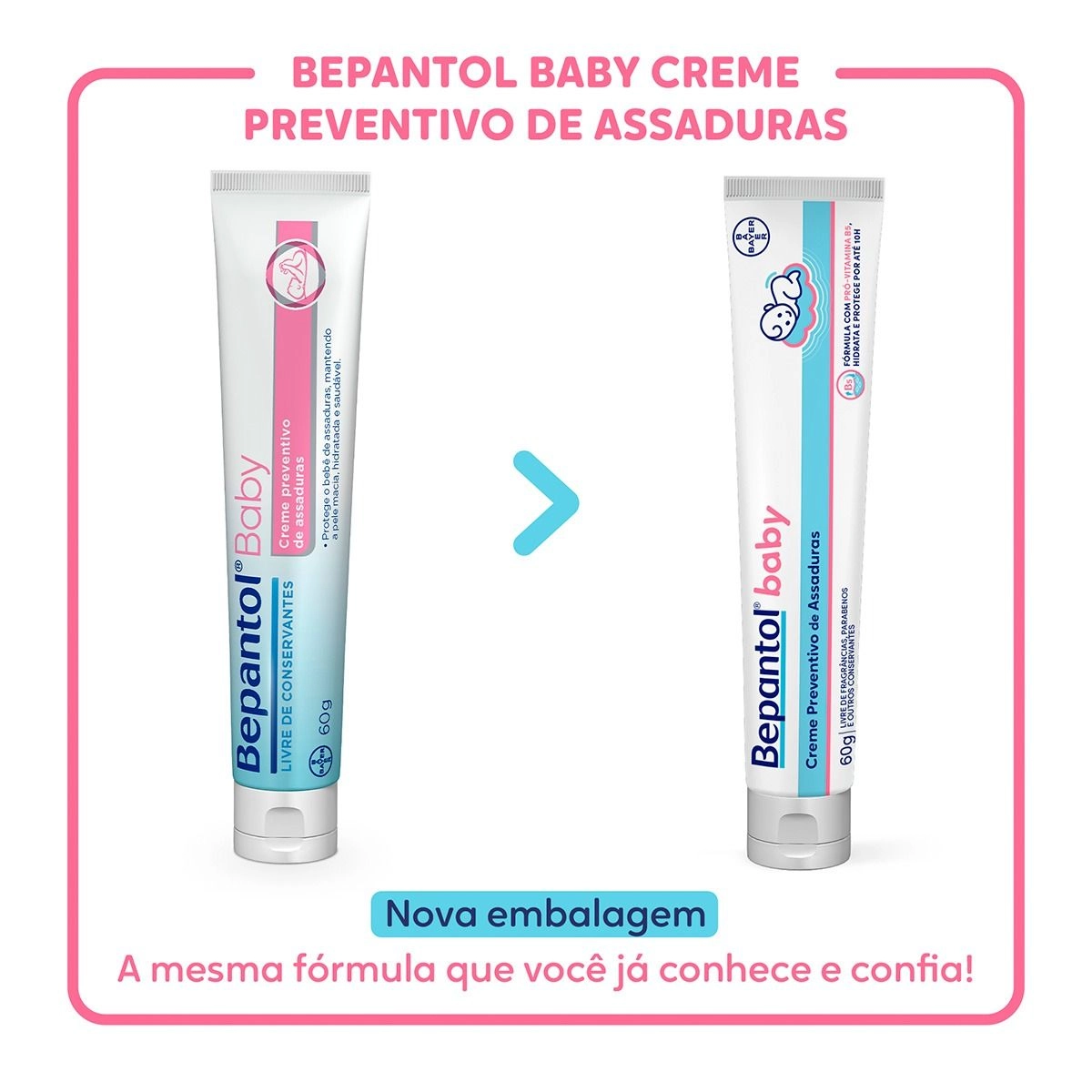 Bepantol Baby Creme Preventivo de Assaduras Para Bebês Com 60g Bayer