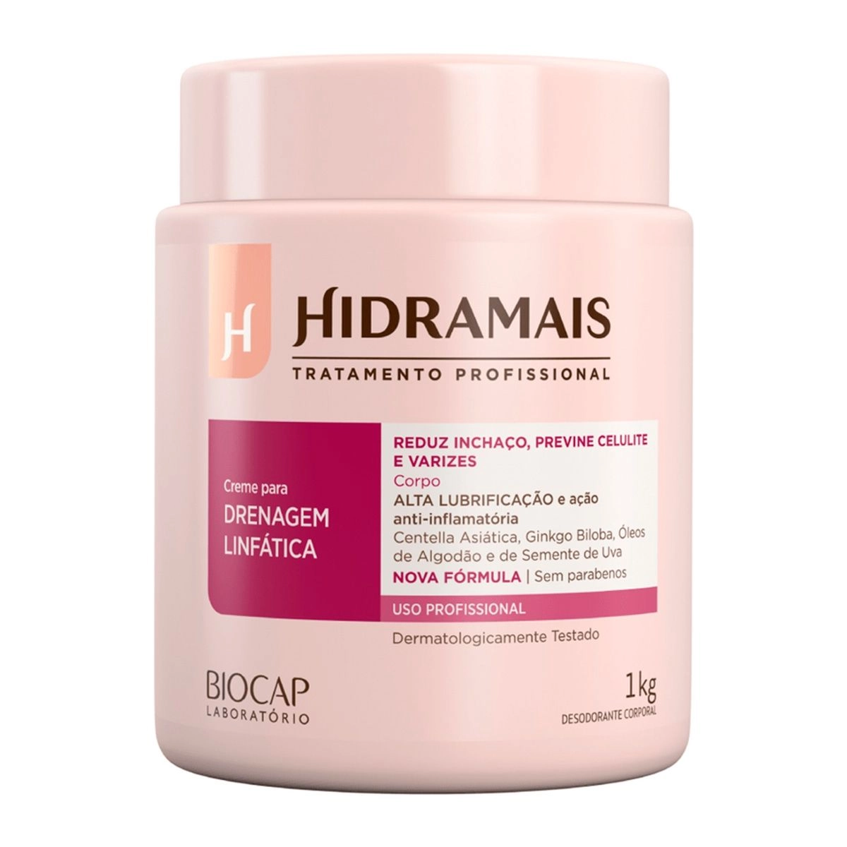 Creme para Drenagem Linfática Alta Lubrificação 1Kg Hidramais