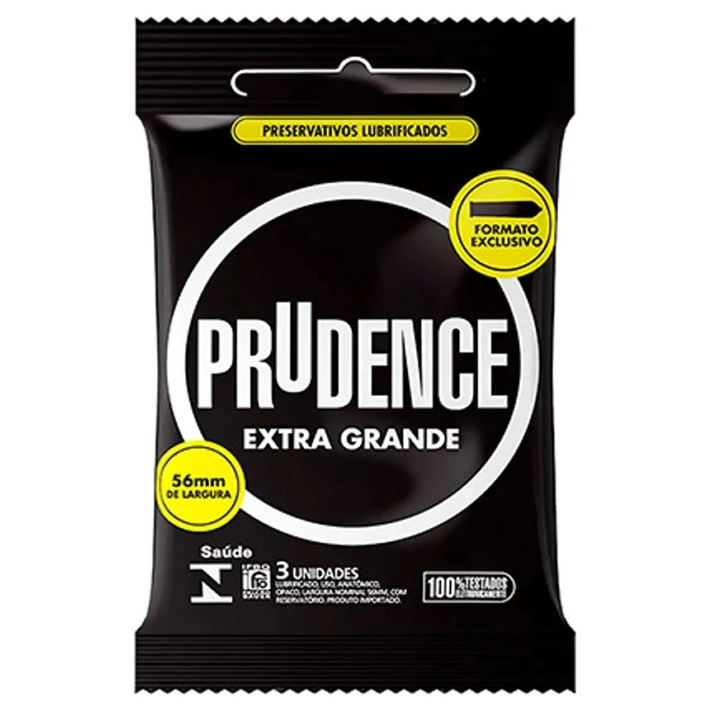 Preservativo Prudence Extra Grande Com 3 Unidades