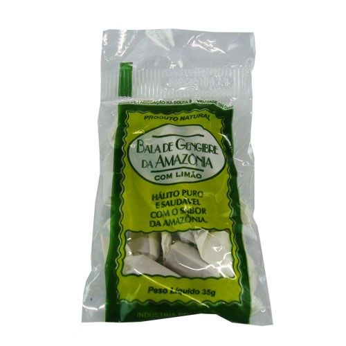 Bala De Gengibre Amazônia Com 10 Unidades