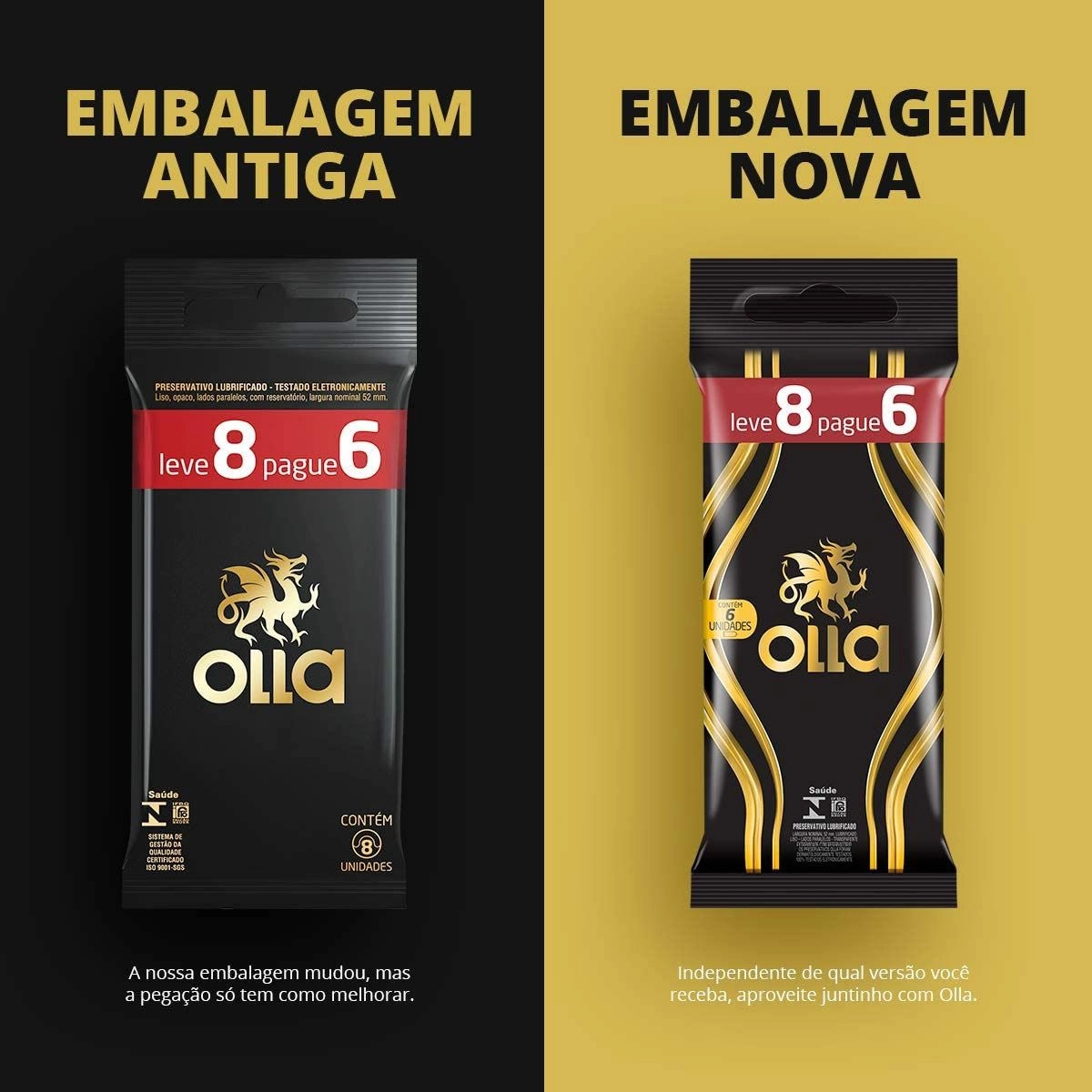 Preservativos Lubrificados Olla Leve 08 Pague 06