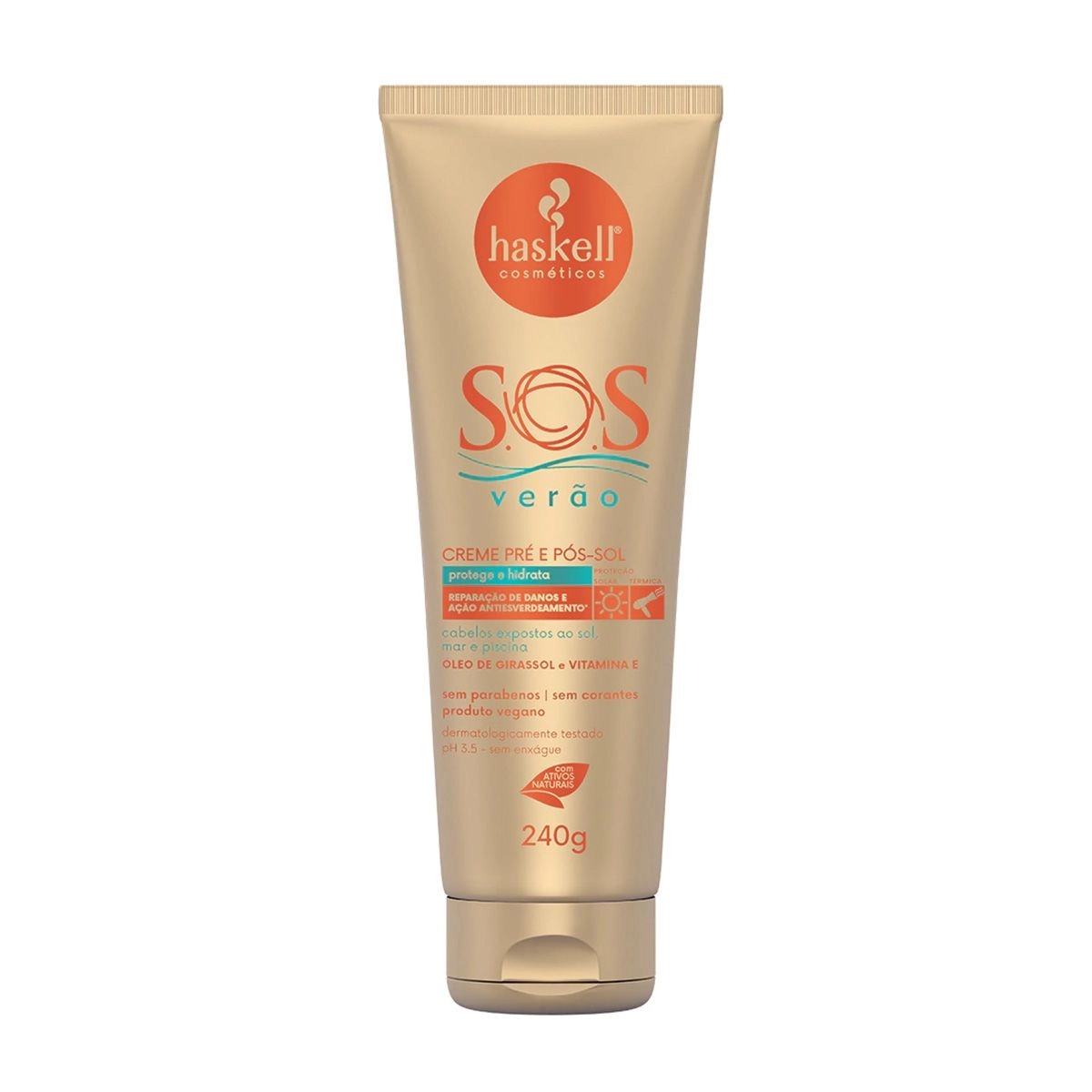 Creme Pré e Pós-Sol S.O.S Verão Com 240g Haskell