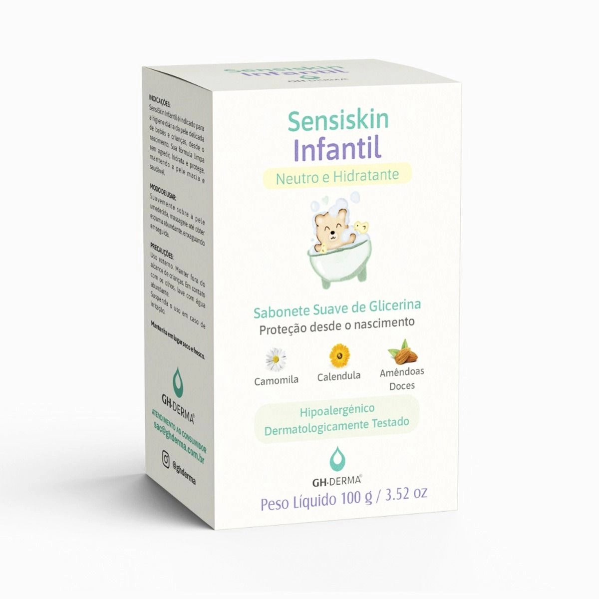 Sabonete Infantil GH Neutro e Hidratante 100g