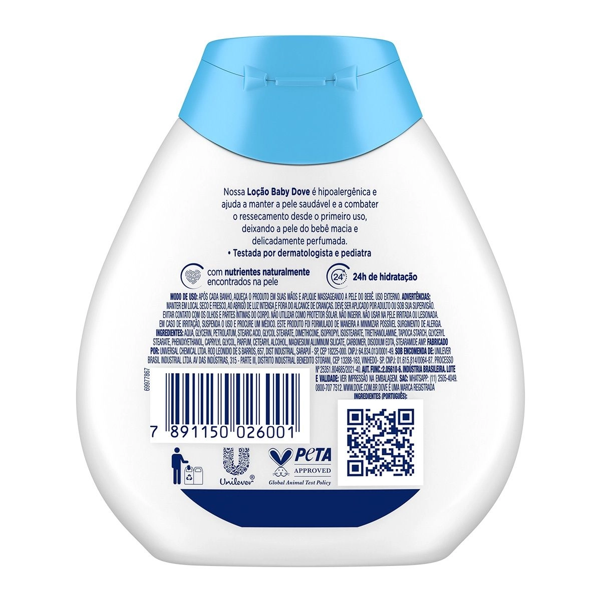 Loção Infantil Dove Baby Hidratação Enriquecida 200ml