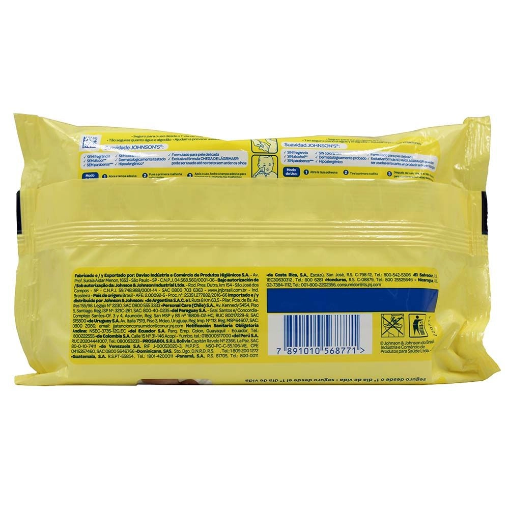 Toalhas Umedecidas Johnson`s Baby Recém-nascido 48 Unidades
