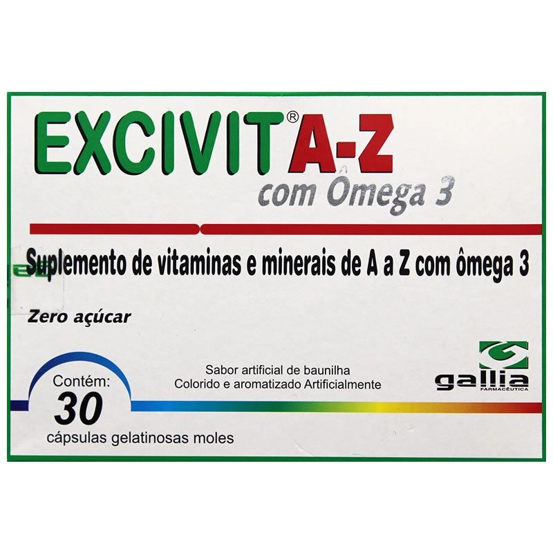 Excivit AZ com Ômega 3 com 30 cápsulas - Gallia