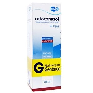 Cetoconazol 20mg/ml Shampoo Anticaspa Com 100ml Genérico Ems