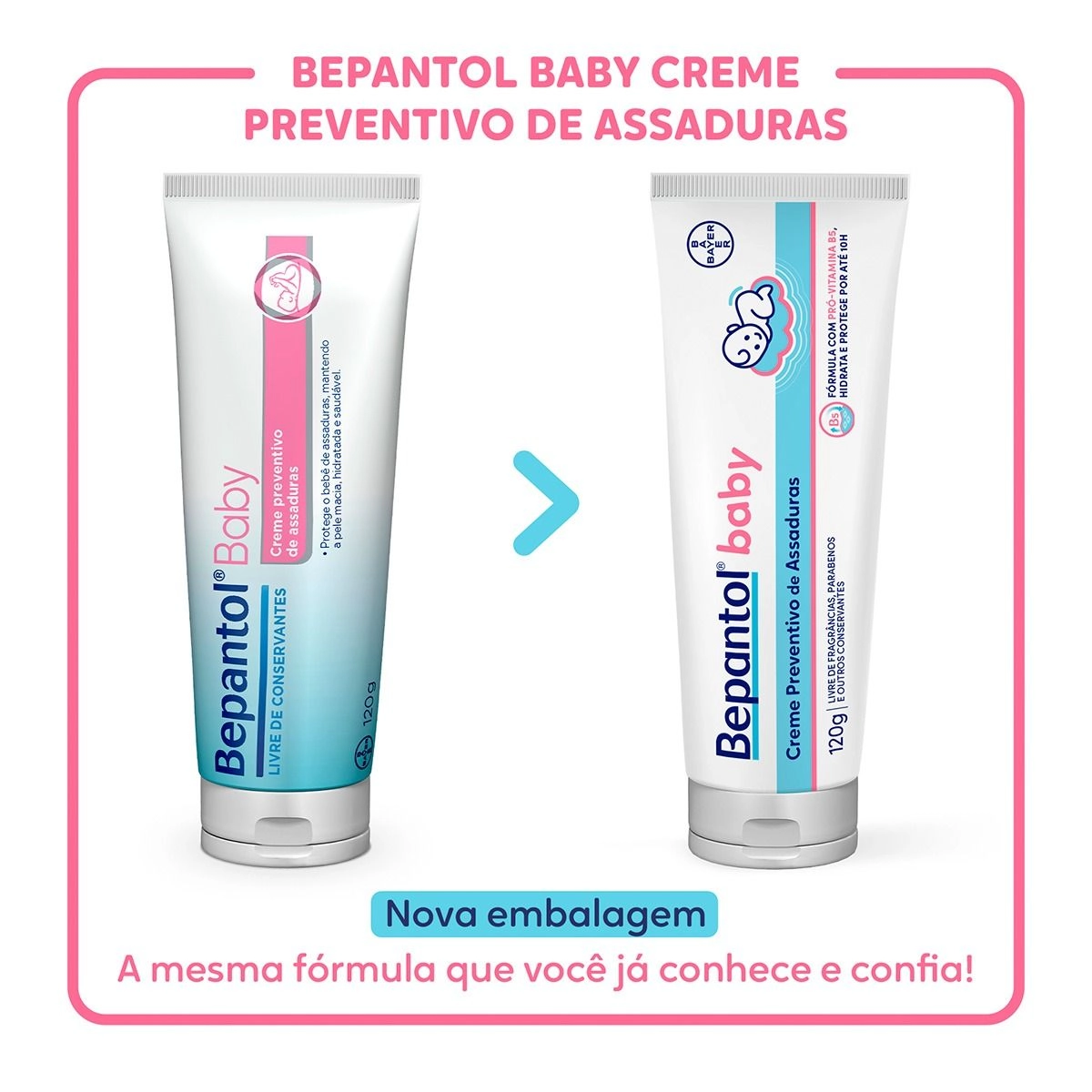 Bepantol Baby Creme Preventivo de Assaduras Para Bebês Com 120G Bayer