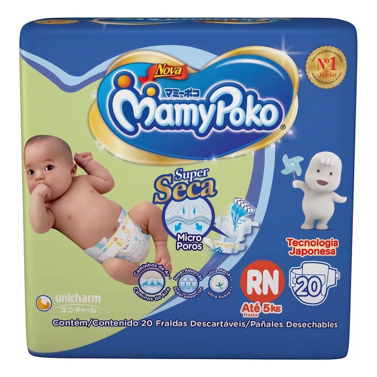 Fralda Mamypoko Tamanho Recém Nascido com 20 Unidades Unicharm