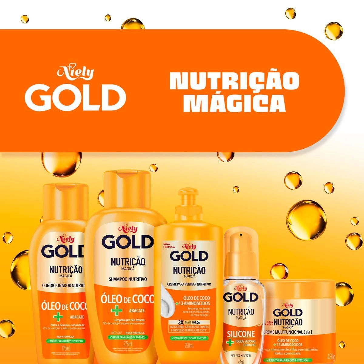 Silicone Niely Gold Nutrição Mágica 42ml