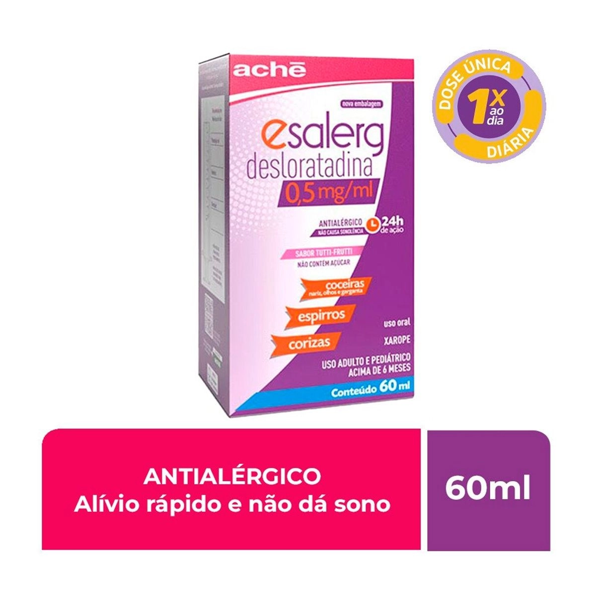 Esalerg 0,5mg/ml Xarope Com 60ml Aché