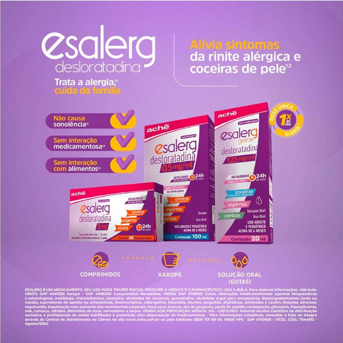 Esalerg 0,5mg/ml Xarope Com 60ml Aché