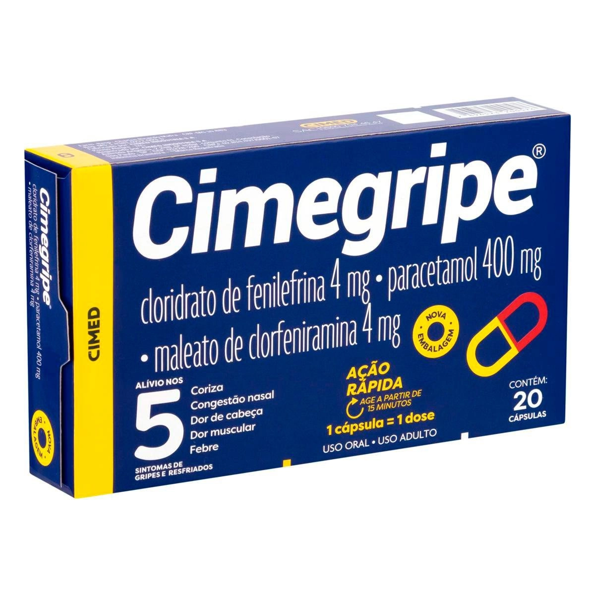 Antigripal Cimegripe 20 Cápsulas