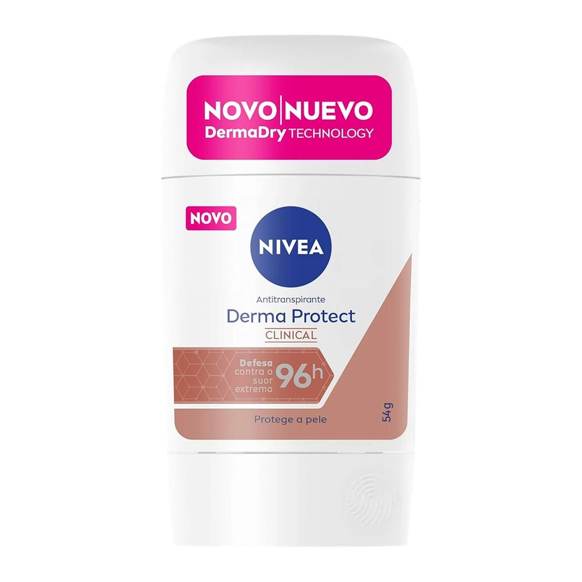 Desodorante Antitranspirante Stick Barra Nivea Derma Protect Clinical Feminino 96h 54g