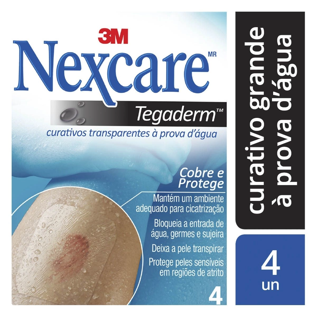 Curativos Tegaderm Nexcare sem Pad 4 unidades