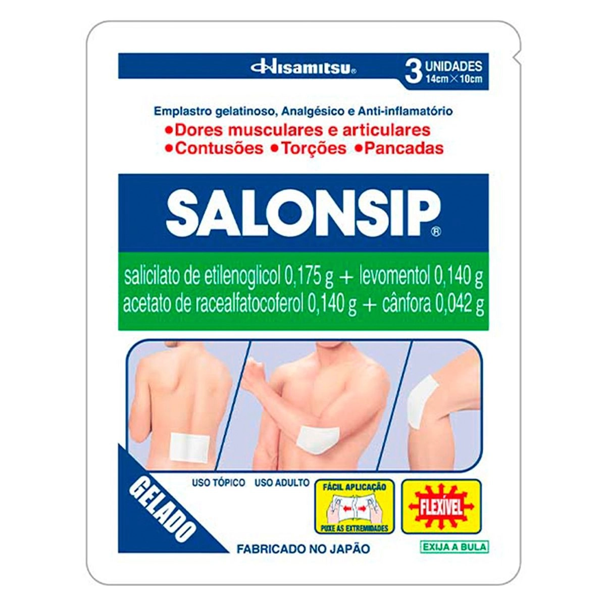 Salonsip Emplastro Com 3 Unidades 10x14cm Hisamitsu