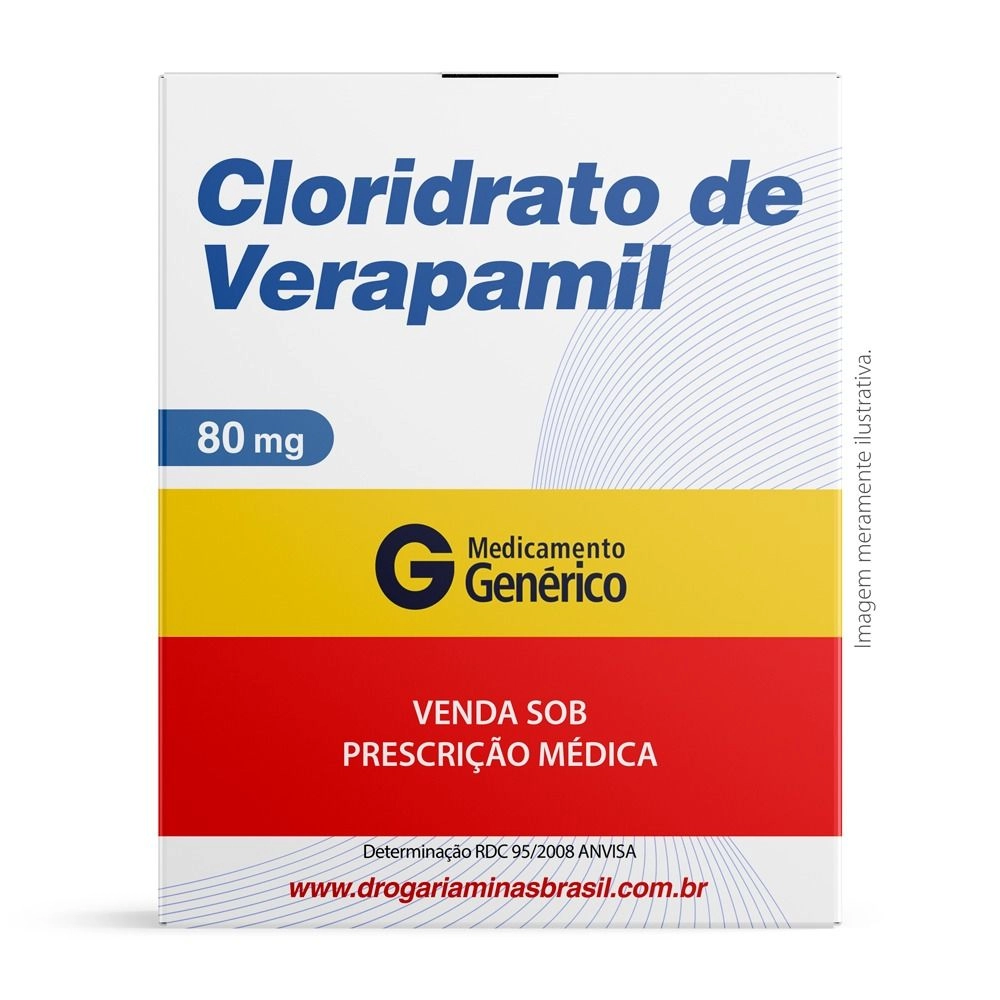 Cloridrato De Verapamil 80 Mg Genérico Ems Com 30 Comprimidos