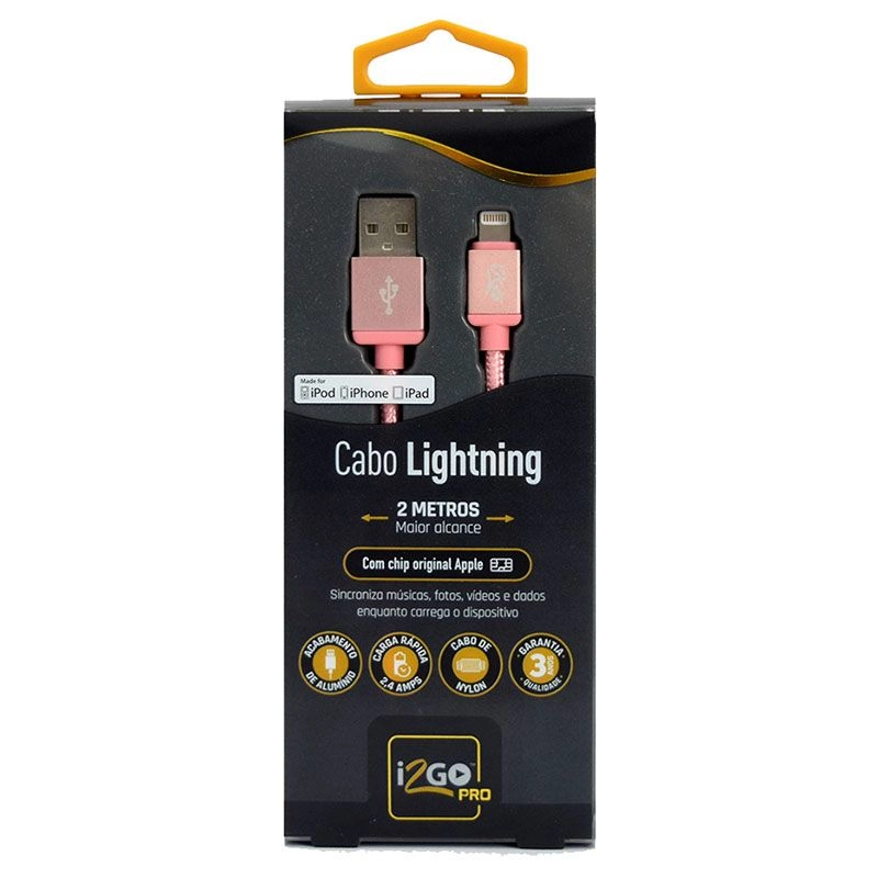 Cabo Lightning I2GO PRO 2m Drogaria Minas-Brasil
