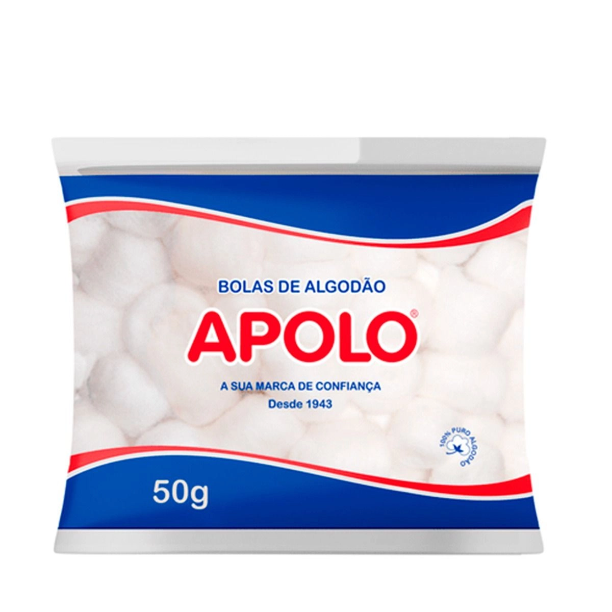 Algodão Bolas Hidrófilo Apolo Multiuso 50G
