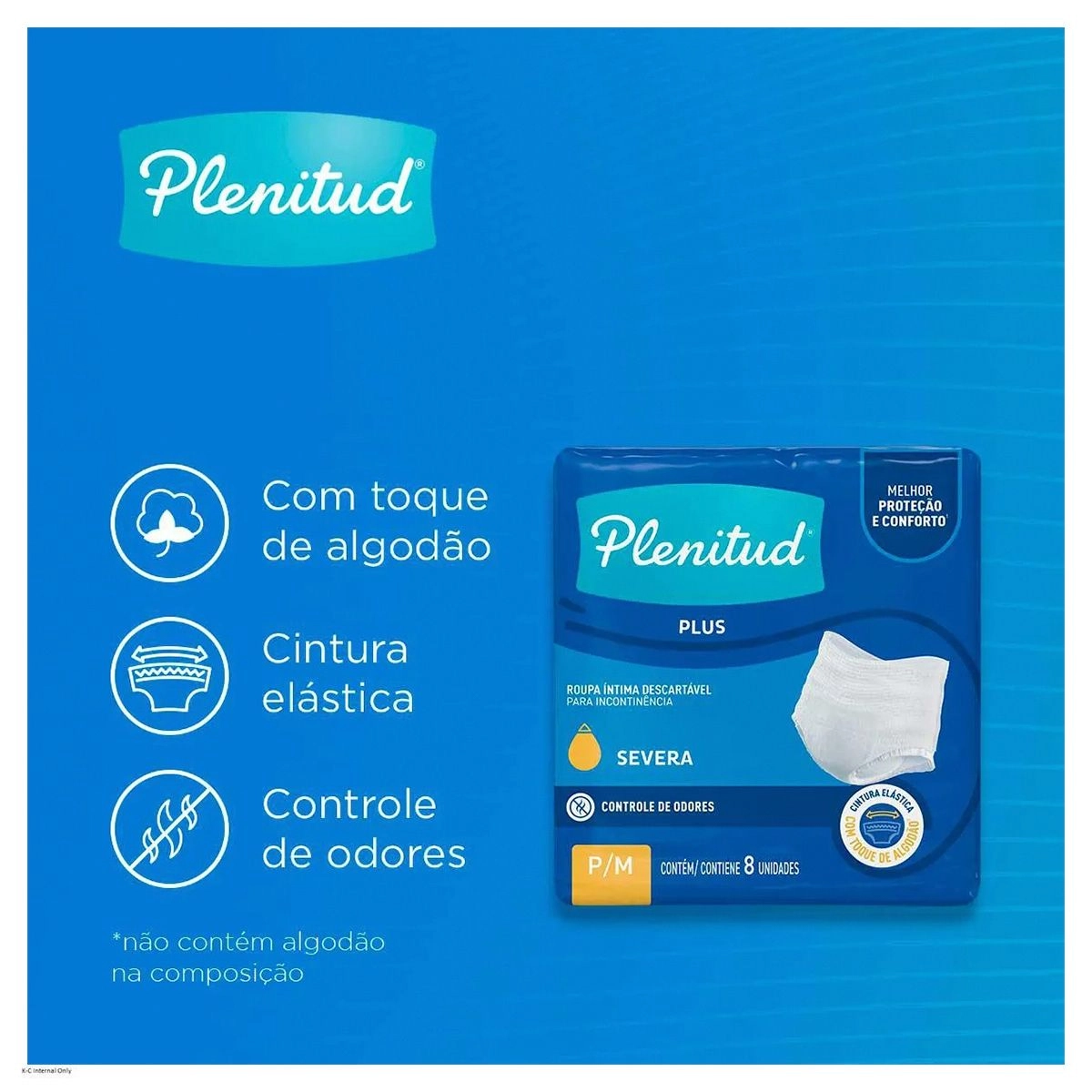 Roupa Íntima Descartável Plenitud Pants Plus Incontinência Severa G/XG Com 16 Unidades