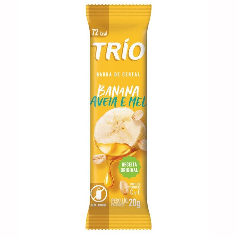 Barra de Cereal Banana Aveia e Mel 20g Trio