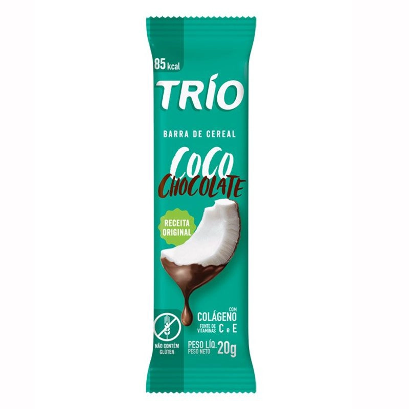 Barra de Cereal Coco com Chocolate 20g Trio