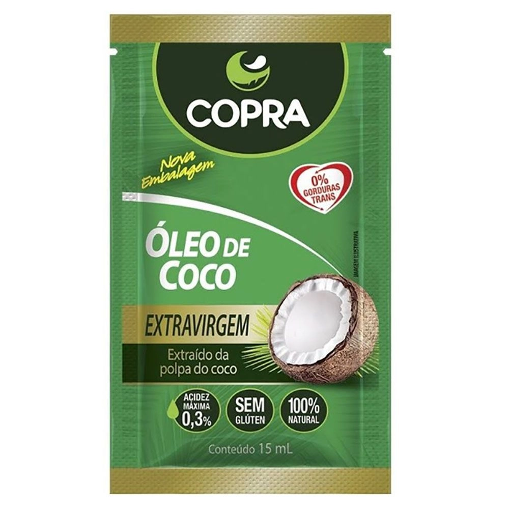 Óleo De Coco Copra Extravirgem Sachê 15Ml