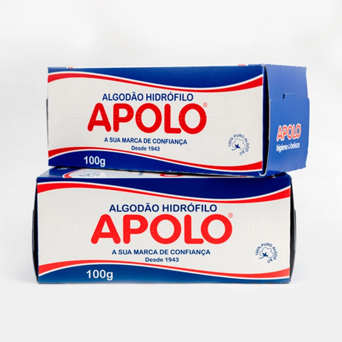 Algodão Hidrófilo Apolo Caixa 100G