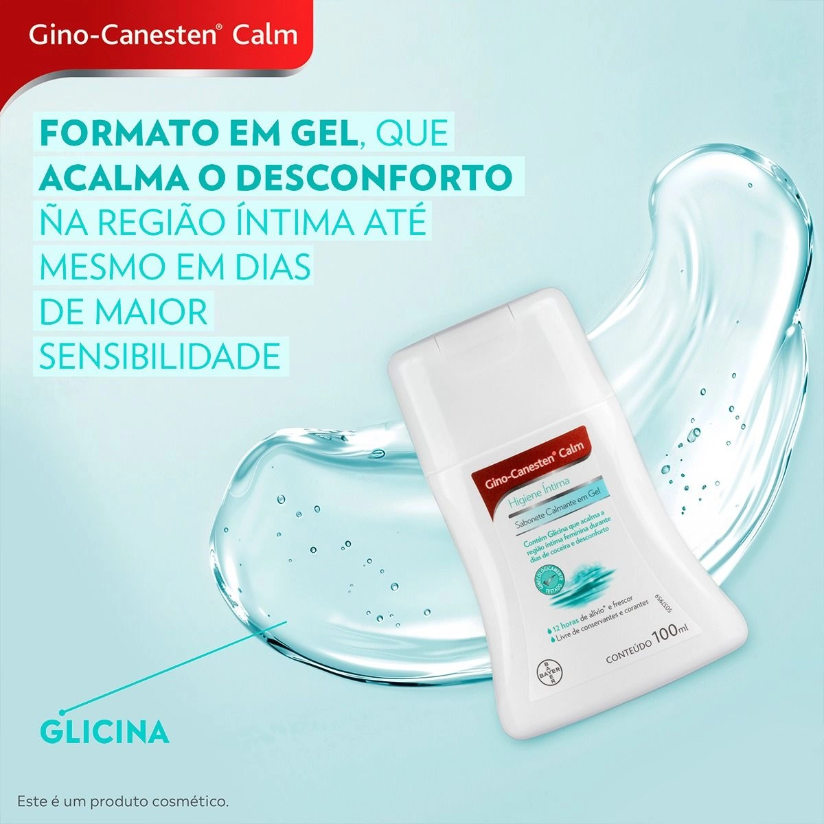 Gino-Canesten Calm Sabonete Íntimo em Gel para Coceira Vaginal 100ml Bayer