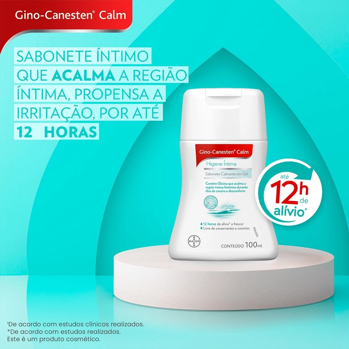 Gino-Canesten Calm Sabonete Íntimo em Gel para Coceira Vaginal 100ml Bayer