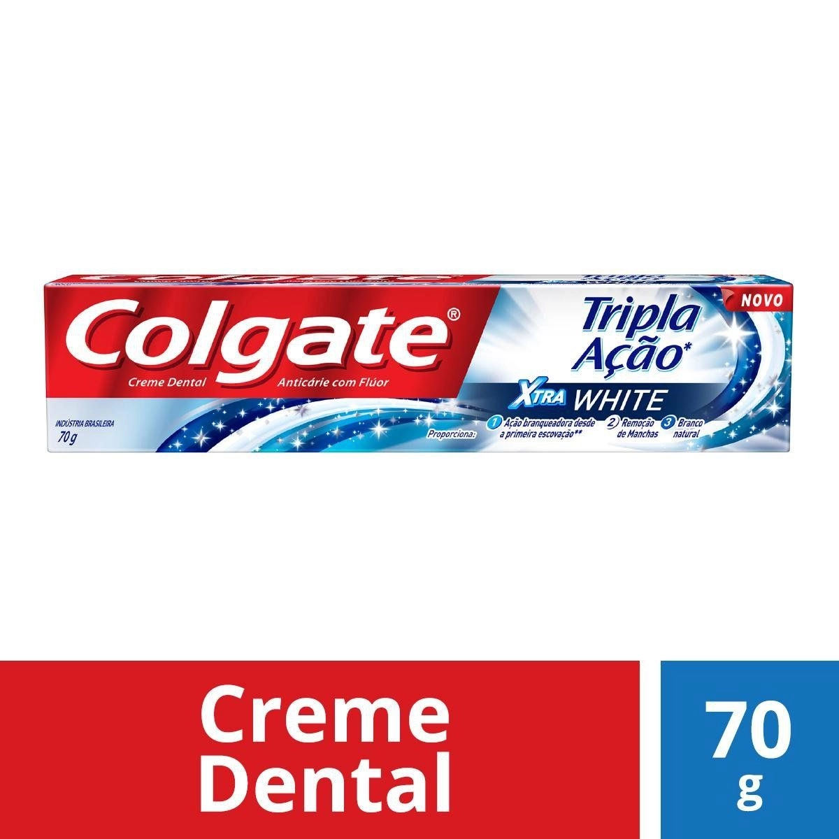 Creme Dental Colgate Extra White Tripla Acão 70G