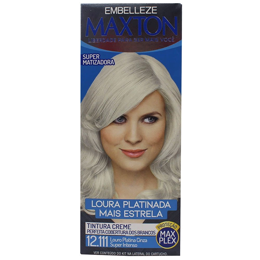 Tintura Maxton 12.111 Louro Platino Cinza 50G