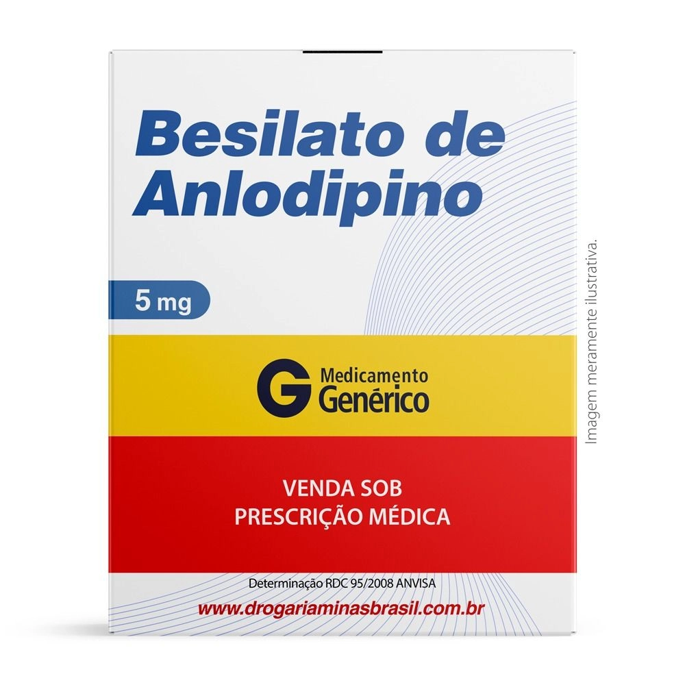 Besilato De Anlodipino 5 Mg Com 30 Comprimidos Genérico Medley
