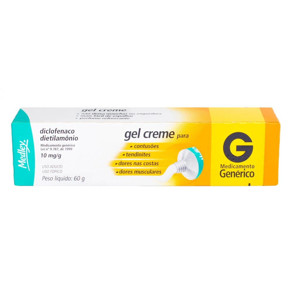 Diclofenaco Dietilamônio 10 Mg/G Gel 60G - Genérico Medley