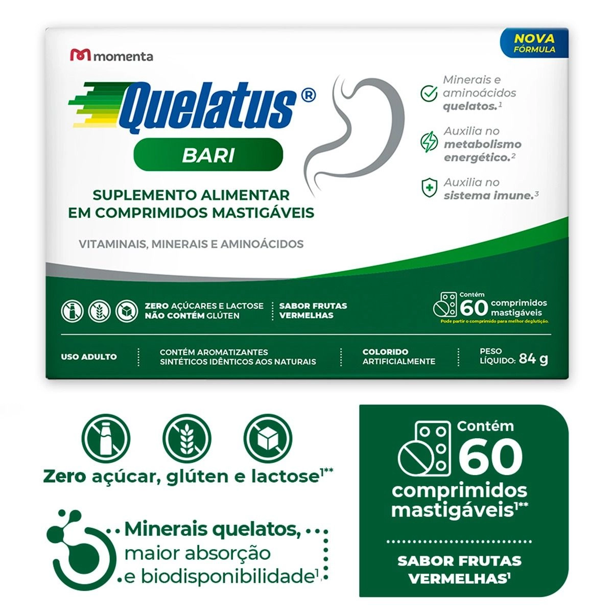 Quelatus Bari Com 60 Comprimidos