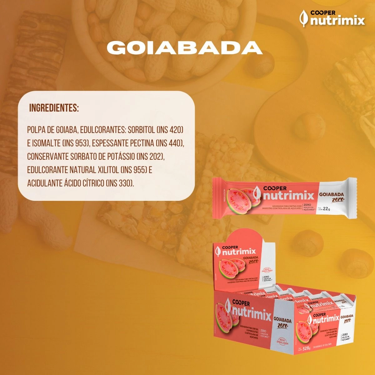 Goiabada Zero Açúcar Cooper Nutrimix 22G