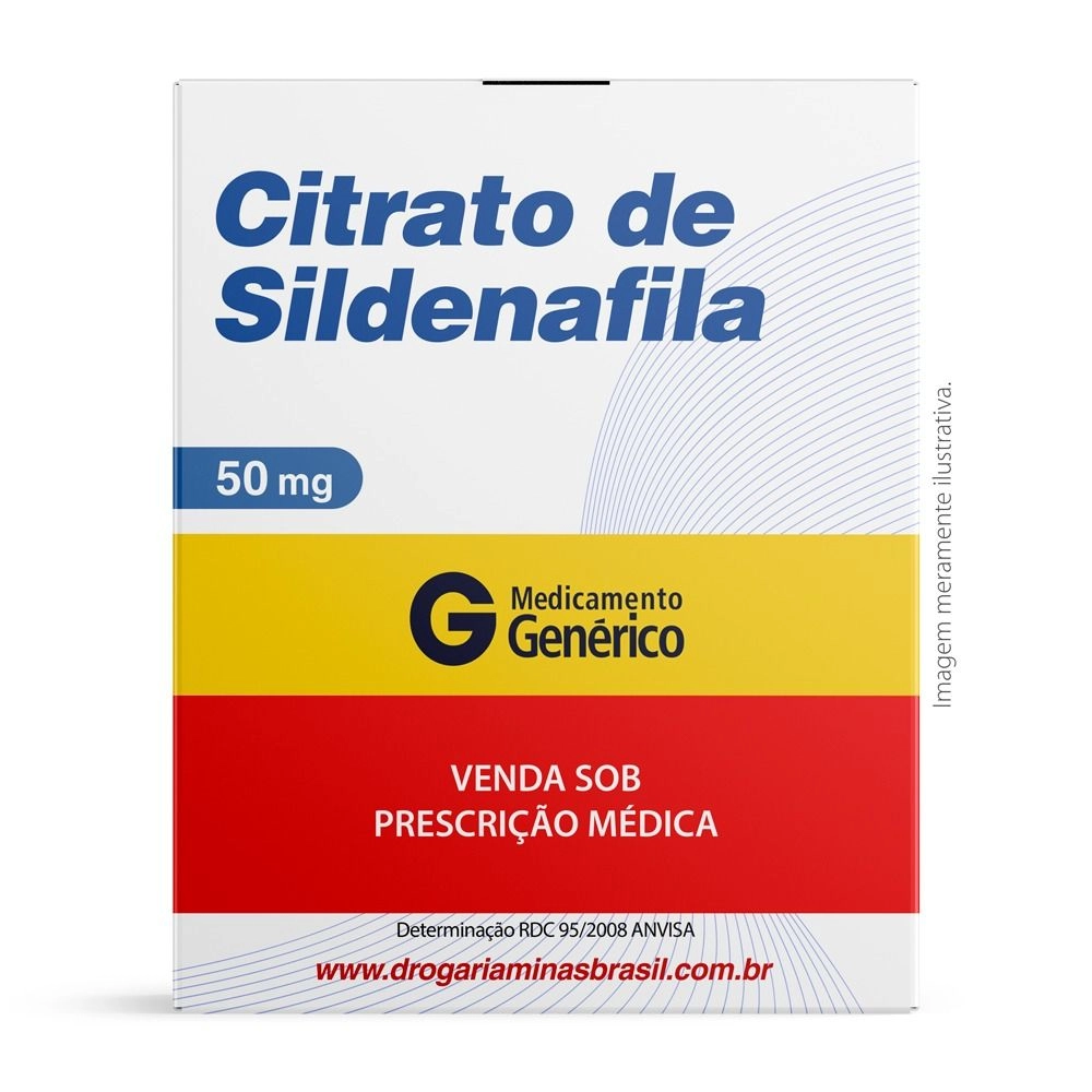 Citrato De Sildenafila 50Mg Com 4 Comprimidos Genérico Medley