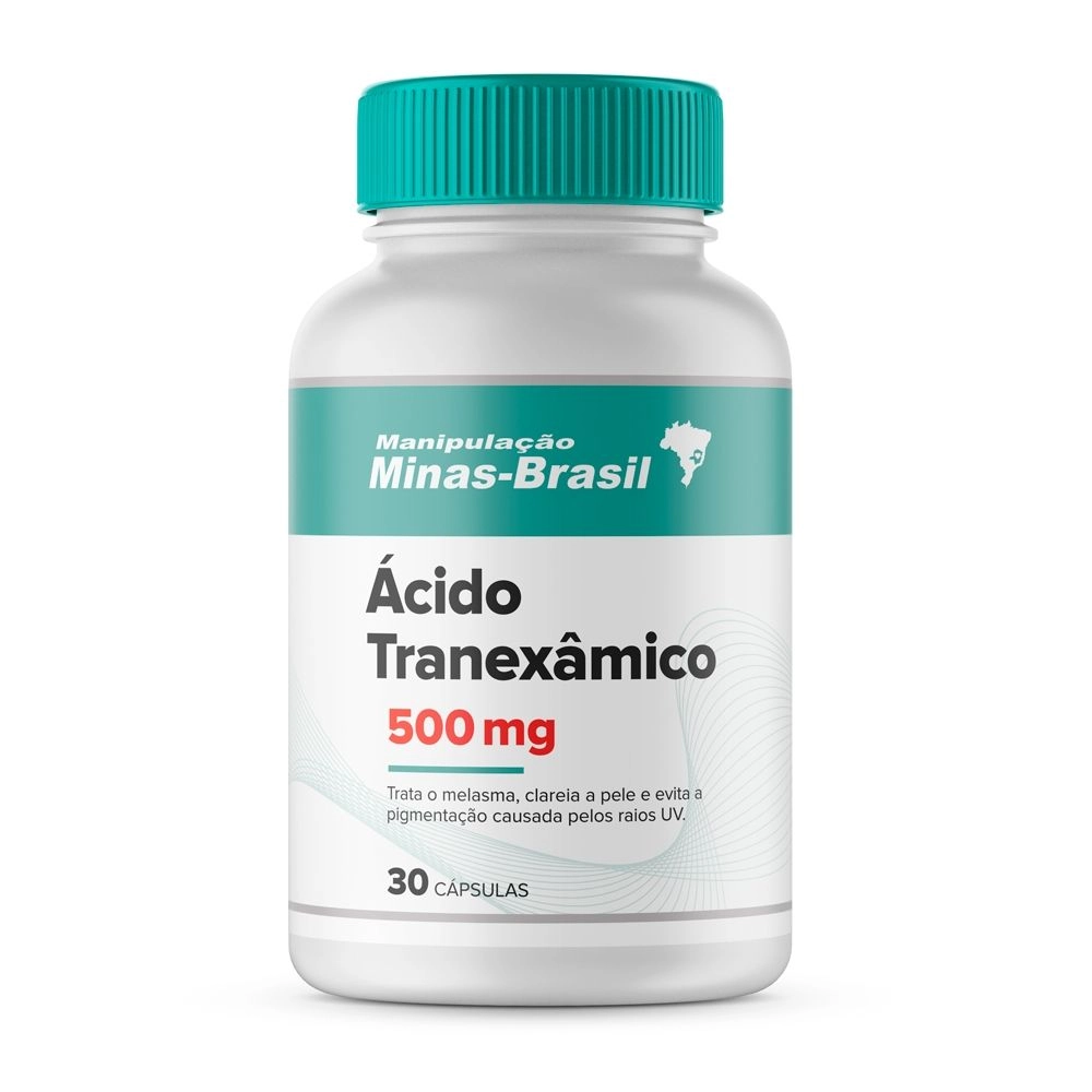 Ácido Tranexâmico 500mg com 30 Cápsulas - Drogaria Minas-Brasil