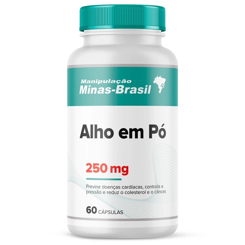 Alho Em Pó 250Mg com 60 Cápsulas