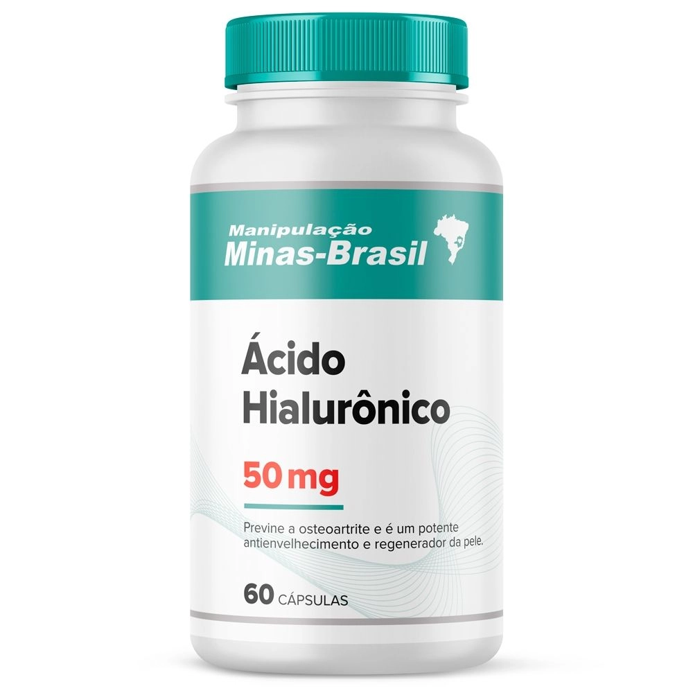 Ácido Hialurônico 50mg com 60 Cápsulas